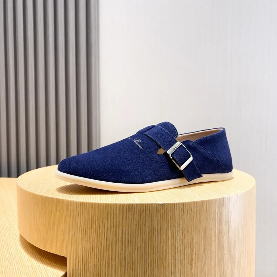 Factory price 420💰[loro piana] 2025 new moccasins, popular casual sneakers for street men. The shoes are made of first-layer suede leather uppers with rubber soles. They are classic. The complex craftsmanship and meticulous structure make the shoes light and soft, allowing you to walk comfortably and freely. Perfect for summer wear. Yardage: 38-45.